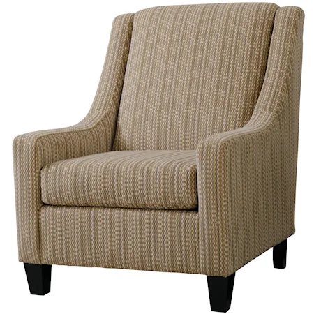 Occasional Chair with Sloped Arms